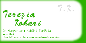 terezia kohari business card